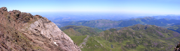 La plaine d'Aquitaine, vue du Pic du Midi de Bigorre