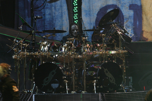 Le batteur Joey Jordison de Slipknot au Mayhem festival en 2008.
