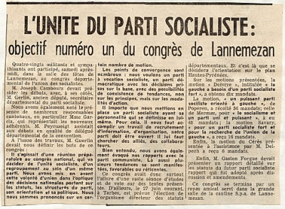 L'Unite au PS, c'est une vieille histoire...